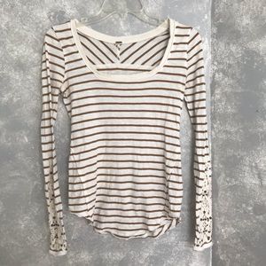 🌈Rib Scoop Stripe Long Sleeve - Free People